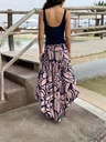 Falda Samira Azul con Beige
