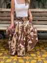 Falda Samira Marron con Beige