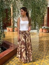 Falda Samira Marron con Beige