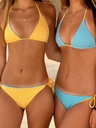 Bikini Alana Reversible Amarillo con Celeste