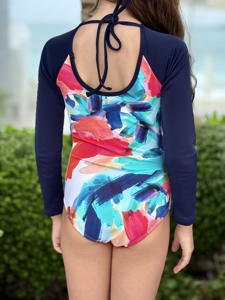 Ropa de Baño Romina Navy Watercolor