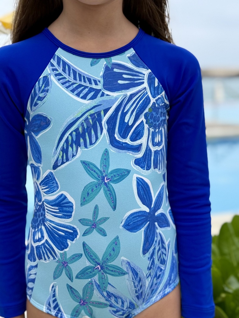 Ropa de Baño Romina Blue Watercolor