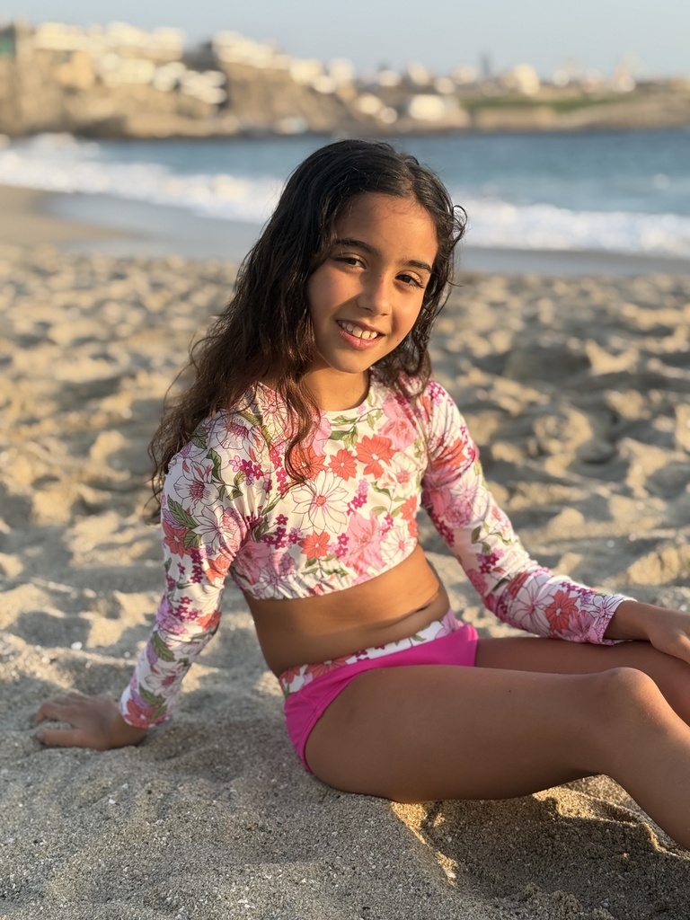 Bikini Lia Flores Fucsia