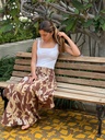 Falda Samira Marron con Beige